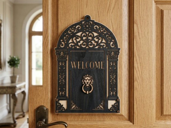 Download Laser Cut Vintage Welcome Sign - Premium Resources