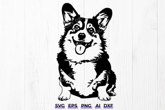 Download Funny Corgi Dog Silhouette SVG - Dog Dxf - Dog dxf Collection