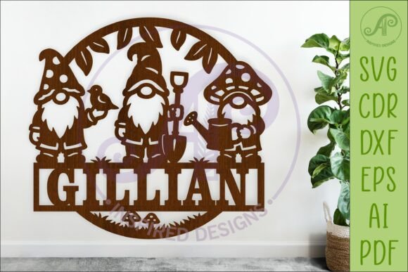 Download Personalized Gnome Garden Name Sign SVG - Garden name sign Collection